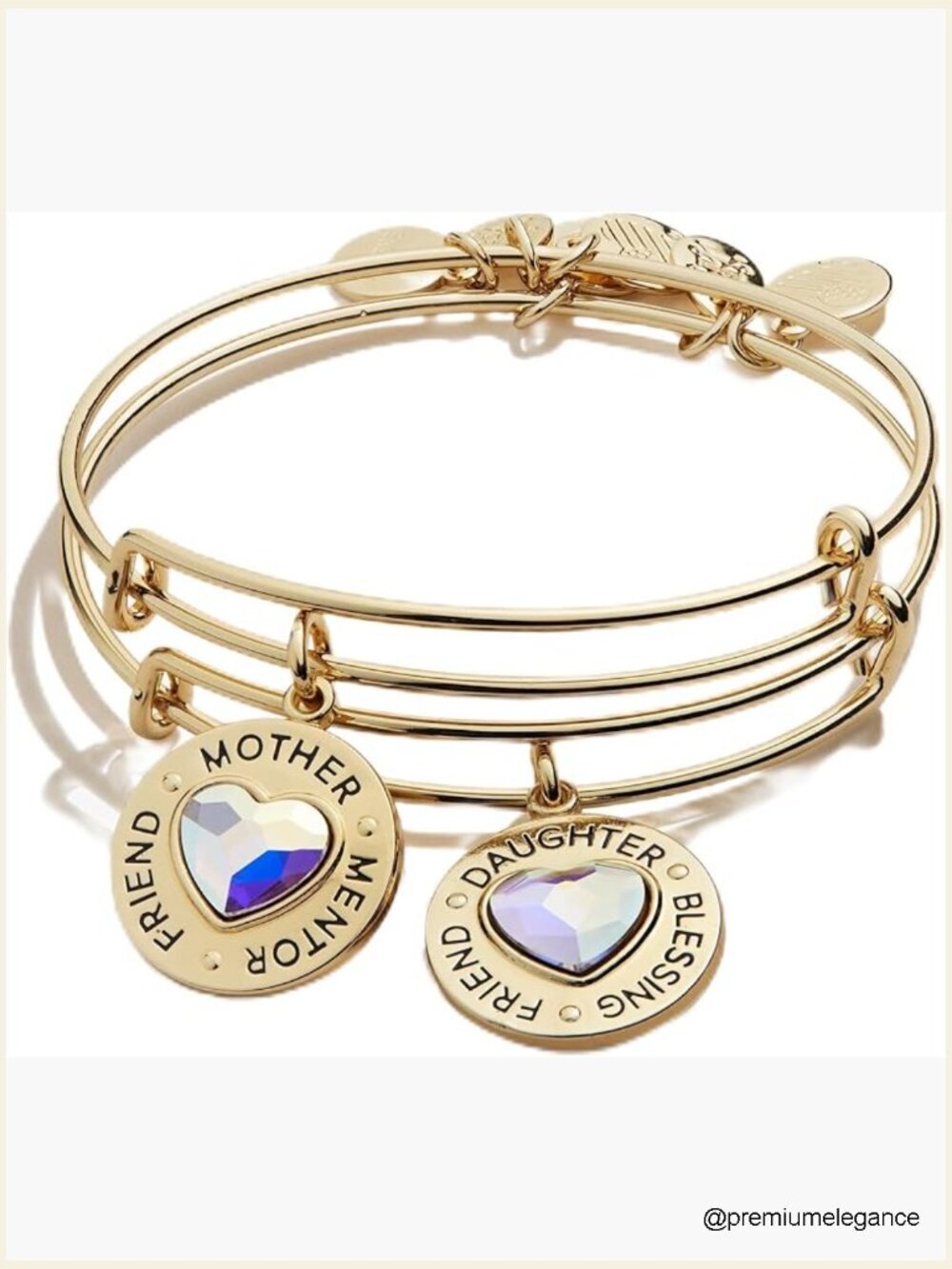 Set of 2 Mother Daughter Charm Bangles